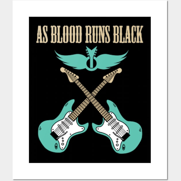 AS BLOOD RUNS BLACK BAND Wall Art by xsmilexstd